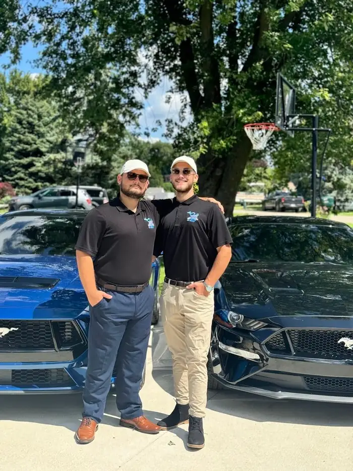 Justin Dillard and Landen Glefke, owners of Macomb Power Washing Solutions
